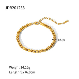 Uworld Silver Beaded Ball Bracelets Waterproof Jewelry for Women