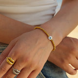 Uworld Silver Beaded Ball Bracelets Waterproof Jewelry for Women