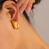Uworld Geometric Pearl Earrings Exaggerated Texture