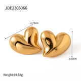 Uworld Heart Pendant Necklace 18K PVD Plated Earring Set