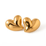 Uworld Heart Pendant Necklace 18K PVD Plated Earring Set