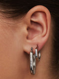 Geometric Hoop Earrings Stainless Steel 18K Plated U-shaped Earrings