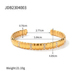 Uworld CZ Stainless Steel Bangle Bracelet 18K Plated Women Jewelry