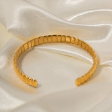 Uworld CZ Stainless Steel Bangle Bracelet 18K Plated Women Jewelry
