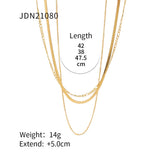 Uworld Stainless Steel Snake Chain Layer Necklace 3 Layer Jewelry