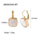 Uworld Opal Earring Hoop Huggie Earrings 18k Plated Jewelry