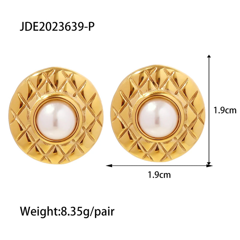 Uworld Vintage Pearl Stud Earring for Girls Waterproof