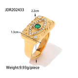 Uworld Waterproof Necklace & Earrings Set Cubic Zirconia Malachite Eye Pendant