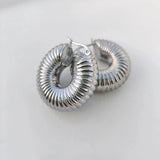 Uworld Waterproof 316 Stainless Steel Chunky Round Hoop Earrings