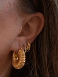 Uworld Waterproof 316 Stainless Steel Chunky Round Hoop Earrings