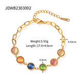 Uworld Waterproof Metal Cuban Chain Bracelet Women Statement Jewelry