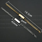 Uzone Name Cross Heart Bracelet Stainless Steel Personalized Jewelry