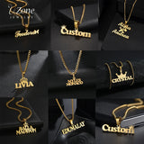 Uzone Name Pendant Necklace Personalized Jewelry Gift