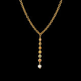 Uzone Beaded Chain Stone Pendant Necklace Christmas Accessories Jewelry Gift