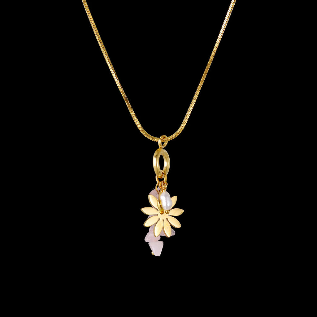 Uzone Star Heart Eye Pendant Necklace Women Stainless Steel Charm