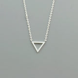Geometric Triangle Necklace Stainless Steel Minimalist Jewelry