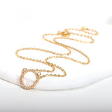 10pcs CZ Open Circle Necklaces Women Minimalism Round Charm Choker