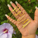 Personalized Name Necklace Women BFF Jewelry Cursive Crown Choker Femme