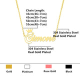 Personalized Name Necklace Women BFF Jewelry Cursive Crown Choker Femme
