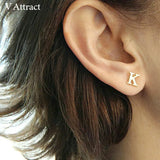 Personalized Initial Earrings Number Stud Alphabet Letter Studs