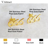 Personalized Initial Earrings Number Stud Alphabet Letter Studs