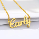 Personalized Name Necklace Bridesmaid Gift Rose Chain Choker