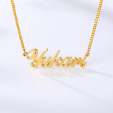 Personalized Name Necklace Women Stainless Steel Cursive Custom Jewelry