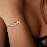 Personalized Old English Name Bracelet for Women Gift