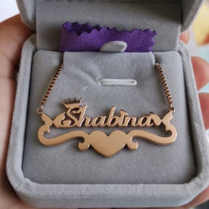 Heart Pendant Personalized Name Necklace for Women Men Jewelry Choker Gift