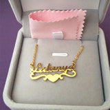 Heart Pendant Personalized Name Necklace for Women Men Jewelry Choker Gift