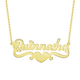 Heart Pendant Personalized Name Necklace for Women Men Jewelry Choker Gift