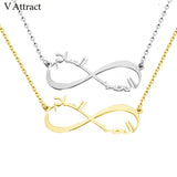 Infinity Nameplate Choker Personalized Arabic Name Hebrew Necklace