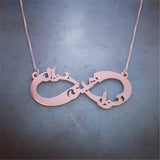 Infinity Nameplate Choker Personalized Arabic Name Hebrew Necklace