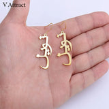 Personalized Arabic Name Drop Earrings Boho Jewelry