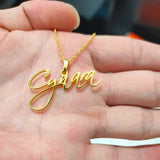 Custom Name Necklace Cursive Nameplate Choker