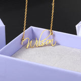 Custom Name Necklace Cursive Nameplate Choker
