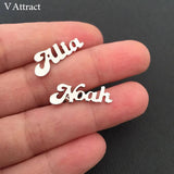 Personalized Name Earrings Stainless Steel Jewelry Nameplate Stud Earrings