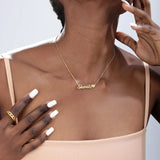 Personalized Name Necklace Heart Choker Chain Nameplate Gift Wedding Jewelry