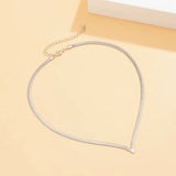 V Shape Snake Chains Necklaces for Women Jewelry Collar Girls