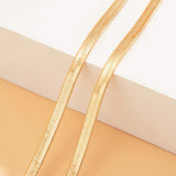 V Shape Snake Chains Necklaces for Women Jewelry Collar Girls