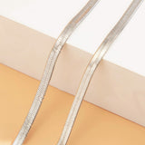 V Shape Snake Chains Necklaces for Women Jewelry Collar Girls
