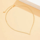 V Shape Snake Chains Necklaces for Women Jewelry Collar Girls