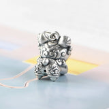 3D Puppy Tiger Pendant 990 Pure Silver Pendants For Couple Engagement