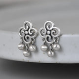 925 Silver Vintage Ruyi Earrings Women Tassel Earrings