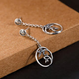 925 Silver Bamboo Leaf Tassel Earrings Artistic Temperament