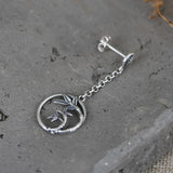 925 Silver Bamboo Leaf Tassel Earrings Artistic Temperament