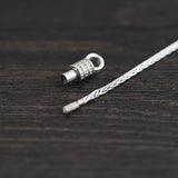 925 Sterling Silver Horsewhip Chain Necklace Punk Jewelry