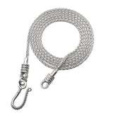 925 Sterling Silver Horsewhip Chain Necklace Punk Jewelry