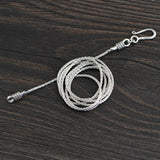 925 Sterling Silver Horsewhip Chain Necklace Punk Jewelry