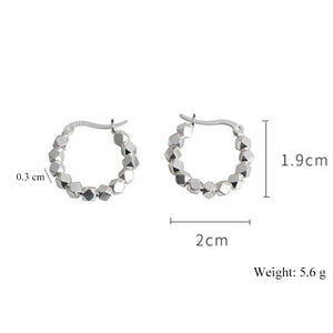 925 Silver Movable Bead Earrings Thai Silver Engagement Vintage Jewelry